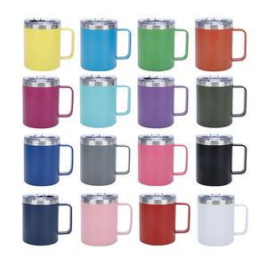 Wholesale Insulated Custom Blank Sublimation Tumbler Double Wall <b>Mug</b> Vacuum Metal Tea Coffee Stainless Steel <b>Mugs</b> with Handle - Product Image 1