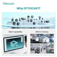 Ottocast AI Box, adaptateur sans fil Carplay Android Auto 2 en 1, boîte de streaming multimédia intelligente, 4G LTE, Netflix, YouTube, agent de marque