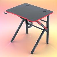 Bureau de Gaming Moderne en Métal Style Racing avec Éclairage RGB 8 Couleurs, Hub USB et Supports pour Casque et Gobelet - Conception Extensible pour la Maison