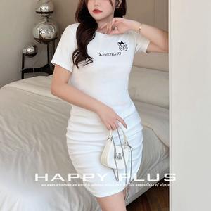 เดรสทรงรัดรูปผ้ารุ้งย่น คอปก แขนสั้น ไซส์พลัส ระบายอากาศได้ดี เหมาะสำหรับงานปาร์ตี้และใส่ลำลอง - Product Image 3