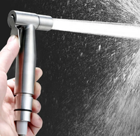 Pulvérisateur de bidet pour toilettes en or brossé, ensemble de pulvérisateur de bidet pour salle de bain avec valve
