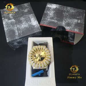 Montre Hip Hop populaire Buss Down Iced Out <span class=keywords><strong>G</strong></span> Chock GA2100, griffe d'ours, argent S925, Hip Hop, montre en diamant Moissanite VVS, boîtier de montre, lunette - Product Image 2