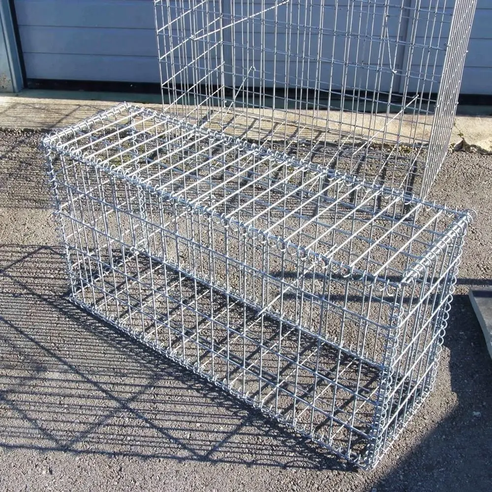 Customized size hot selling welded stone cage/ Galvanized gabion cage wall wire mesh fence