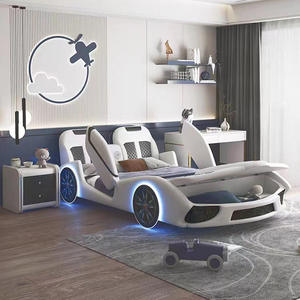 <span class=keywords><strong>Lit</strong></span> <span class=keywords><strong>superposé</strong></span> sur le thème de la voiture pour enfants 2025 pour garçon avec rembourrage en lin de rangement pour garde-corps-confortable pour le salon et l'hôtel - Product Image 3