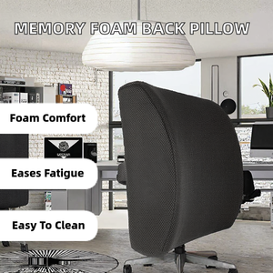 وسادة دعم أسفل الظهر قابلة للتخصيص من الفوم الذاكر، مريحة وقابلة للتنفس، مصنوعة من الشبك/المخمل، مناسبة لكراسي الألعاب/المكتب/السيارة - Product Image 4