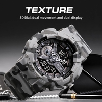 Jam Tangan Digital Pria SKMEI 1688 Fashion Hitam dengan Tali Karet, Layar Ganda, Stopwatch, Daya Tahan Baterai Lama, Jam Olahraga Reloj