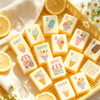 Jeu de Mahjong américain en gelée d'orange avec tuiles numérotées personnalisées et tuiles Joker du vent, ensemble de Mahjong pour enfants, jouets éducatifs préscolaires du fabricant