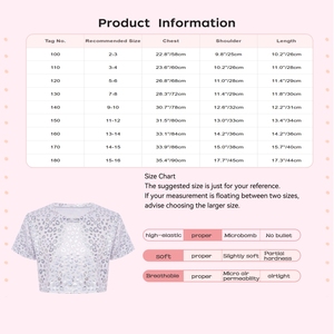 Camiseta Metálica Corta para Niñas de 2 a 16 Años, para Práctica de Baile Latino, Actuaciones de Animadoras, Espectáculos, Uso Diario Informal - Product Image 6