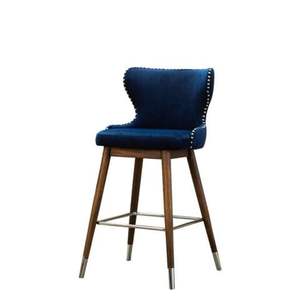 आधुनिक सरल बैकरेस्ट कारखाने प्रत्यक्ष थोक सस्ती लक्जरी उच्च पीठ धातु नौसेना के नकली चमड़े काउंटर/बार मल - Product Image 1