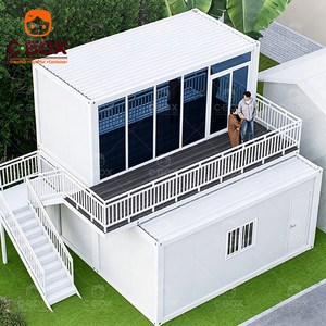 Cbox Customized Modular <b>Flat</b> Pack Villa Accommodation Office Sandwich Panel Bedroom Living Units Prefab Container House - Product Image 1