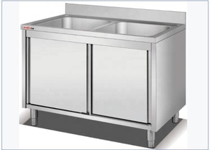 Mode1: GSDL-120A Armoire de lavage en acier inoxydable 304/201 à évier unique avec bac de lavage gauche - Product Image 5