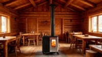 Poêle à granulés compact et portable Ruixiao TW01, en acier inoxydable de qualité supérieure, chauffage rapide, économie d'énergie, pour extérieur et terrasse