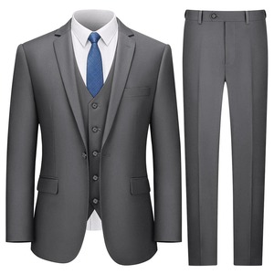 Trajes de boda slim fit para hombre, trajes de 3 piezas en material de alta calidad, pantalón formal liso de gran venta para hombre. - Product Image 1