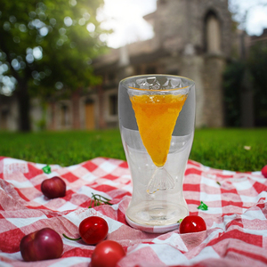 ถ้วยแก้วทรงหางปลาผนังสองชั้นทนความร้อนสุดสร้างสรรค์แก้วไวน์แดงทำจากไอศกรีมใส่น้ำผลไม้ - Product Image 1