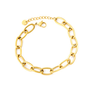 Bracelet à maillons en forme de cœur à la mode, en acier inoxydable, bijoux pour femmes, bracelet à chaîne pour un usage quotidien - Product Image 5
