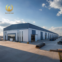 Edificio Moderno de Estructura de Acero Ligero, Fábrica Prefabricada, Taller, Almacén, Planta de Manufactura, Área de Oficinas, Sistema de Grúas