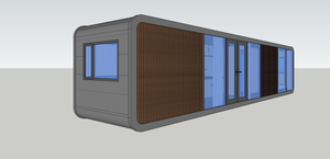Casa Contenedor de 40 pies, Diseño Mediterráneo Rectangular Personalizable, Tipo Apple Cabin, Transpirable, con Certificación CE, para Oficina o Vivienda - Product Image 3