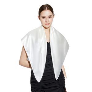 Vente en gros Nouveau 90*90 Malaisie Solide Couleur Satin carré Musulman Foulard en Soie pour Femmes Monochrome Pas Cher Hijab Autres Foulards - Product Image 2