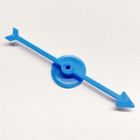 Ensemble de jeu éducatif personnalisé avec emballage, comprenant un spinner en plastique en forme de flèche et une roulette en papier à motifs imprimés pour promotions