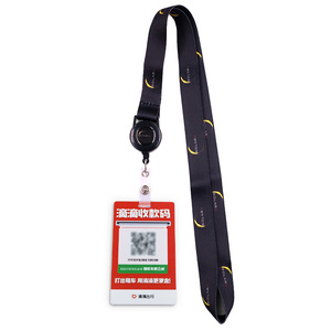 Adjustable Printed Woven Nylon Lanyard Accessories Custom Promotional Polyester Lanyard Plastic Pvccard Holder