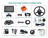 Système de navigation GPS de haute précision 2,5 cm pour tracteur, guidage GNSS, télécommande, volant RTK, pilote automatique