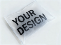 Sac en plastique transparent à fermeture éclair noir/blanc/givré, emballage rétractable pour vêtements, vêtements pour sweats à capuche et t-shirts, pochette zippée