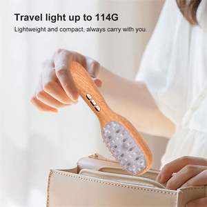 Cepillo eléctrico para masaje del cuero cabelludo, peine de vibración rojo y azul, dispositivo anticaída de cabello con aplicador de aceite, cepillo con mango de plástico - Product Image 5