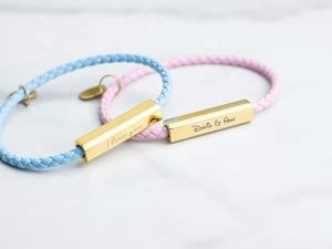 Pulsera de cuero grabada personalizada para parejas, letras con iniciales de nombres dobles en blanco, números romanos, <span class=keywords><strong>amor</strong></span>, <span class=keywords><strong>amistad</strong></span>, a juego - Product Image 4