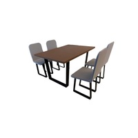 Ensemble de table et chaises miniatures pour maison de poupée, jouet de simulation, décoration de scène