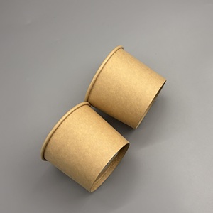 Bol alimentaire rond jetable en papier, récipient pour le déjeuner résistant à la chaleur, pour la restauration, les repas chauds et froids - Product Image 1