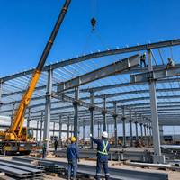 Bâtiment de restaurant moderne en structure acier préfabriquée, construction métallique commerciale haut de gamme sur mesure