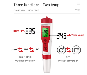 Portable 4-in-1 5-in-1 3-in-1 Water Quality Tester Accuracy <strong>PH</strong> <strong>Meter</strong> TDS EC Temp Detector for Hydroponics - Product Image 3