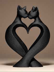 รูปปั้นแมวสำหรับตกแต่ง งานขายส่ง คุณภาพสูงสุด พร้อมเคลือบสีดำ - Product Image 6