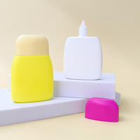 Bouteille carrée en plastique PP de 50 ml de haute qualité, rechargeable et étanche, pour lotion, crème solaire, fond de teint et emballage de protection solaire