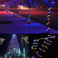 Solar USB Battery Rope Light Christmas Tree Decorations Outdoor LED Rope Tube String Party Wedding Led Curtain Lights
