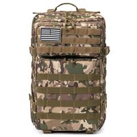 Sac à dos tactique personnalisé en usine 45L unisexe, sac Molle grand format, sac d'assaut 3 jours, polyester imperméable, antivol et tendance