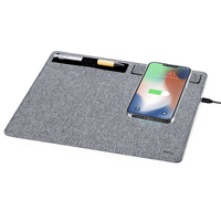 Organisateur de bureau OEM Logo ODM Tapis de chargeur Tapis de souris Tapis de souris à chargement sans fil