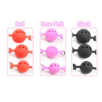 Ninghao BDSM Boules de retenue orales en silicone souple, accessoire de jouet sexuel pour ouverture de bouche