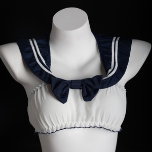Costume de lingerie sexy pour femme, uniforme d'écolière, jupe en mousseline à volants, 8226 - Product Image 2