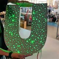 Enseigne lumineuse LED 3D personnalisée en acier inoxydable avec logo, motif ciel étoilé, pour bureau, salon, mariage, signalétique murale, éclairage de marque