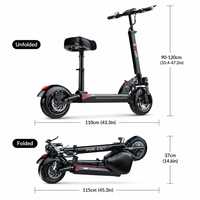 Trottinette électrique rapide 1000W pour adultes SEALUP Q8 48V 120km, ultra-endurance, capacité de montée à 30% en pente, pliable, trottinette de banlieue