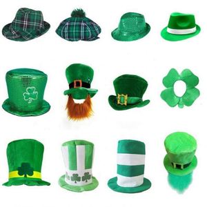 Wholesale Green Irish Festival St. Patricks Day Hat Green <b>Top</b> Hat With Beard Party Shamrock <b>Top</b> Hat - Product Image 6