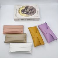Vente en gros Etui à lunettes en cuir PU personnalisable Logo gratuit imprimé Lunettes de soleil portables et lunettes de myopie pour hommes et femmes