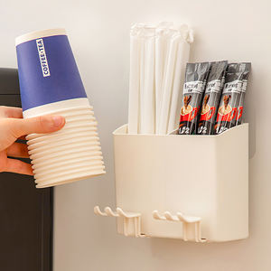 Vendita diretta del produttore usa e getta tazza di plastica portaoggetti casa Lounge a parete caffè e bustina di tè scatola di immagazzinaggio - Product Image 3