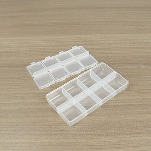 8 Compartment Rectangular Nail Art Rhinestone Box With Rivets DIY Tool Kit Cross Border Storage Organizer For Jewelry - Product Image 1