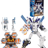 Nouvelle Arrivée Blocs de Construction Robotiques Éducatifs Transformables 2-en-1 en Plastique Échelle 1:1 Série Morphing FC3835-3836 Assemblage ABS