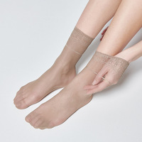 2023 été Sexy Transparent soie Nylon femmes chaussettes résille mince pure chaussettes