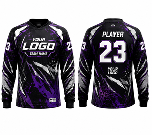 Camiseta de Paintball Personalizada para Hombre, Manga Larga, Sublimada, con Nombre y Número del Jugador, Uniforme Ligero para Torneo - Product Image 2
