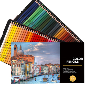 Papeterie scolaire aquarelle plomb soluble dans l'eau crayon de couleur 36 72 120 professionnel en bois crayon de couleur coffret en métal - Product Image 5
