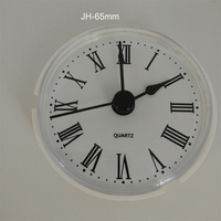 Décoration de bureau unique Mini horloge insert mouvement de montre mécanisme d'horloge à quartz couleur blanche boule horloge insert 65mm